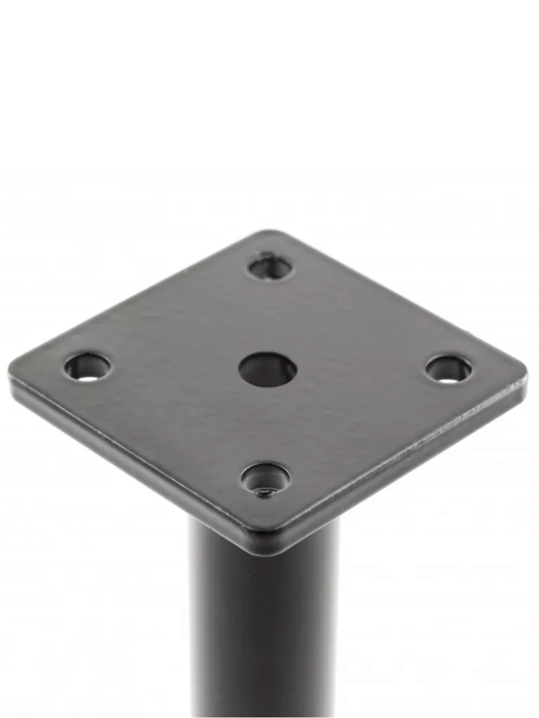 Czarna noga metalowa wspornikowa H18/fi25 cm - obrazek 3