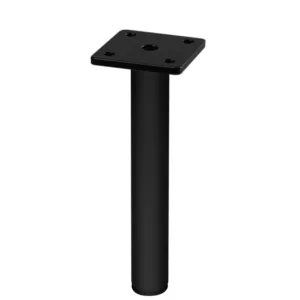 Czarna noga metalowa wspornikowa H18/fi25 cm