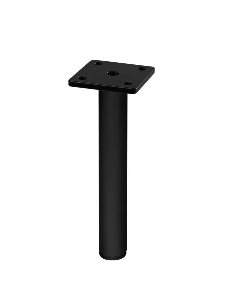 Czarna noga metalowa wspornikowa H18/fi25 cm